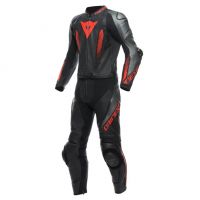 Dainese LAGUNA SECA 5 2PCS kombinéza černá/fluo-červená vel.52